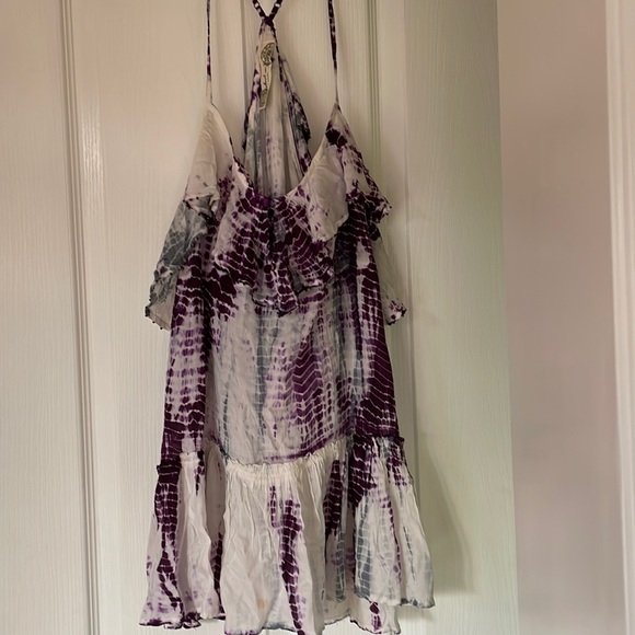 Free People Tops - Free People Purple Tie Dye T Strap Back